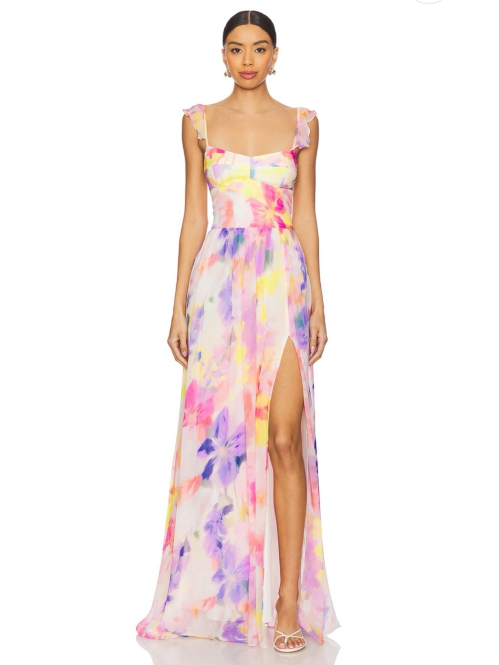 Amanda Uprichard Terrassa Maxi Dress in Layla Floral Print Size Small